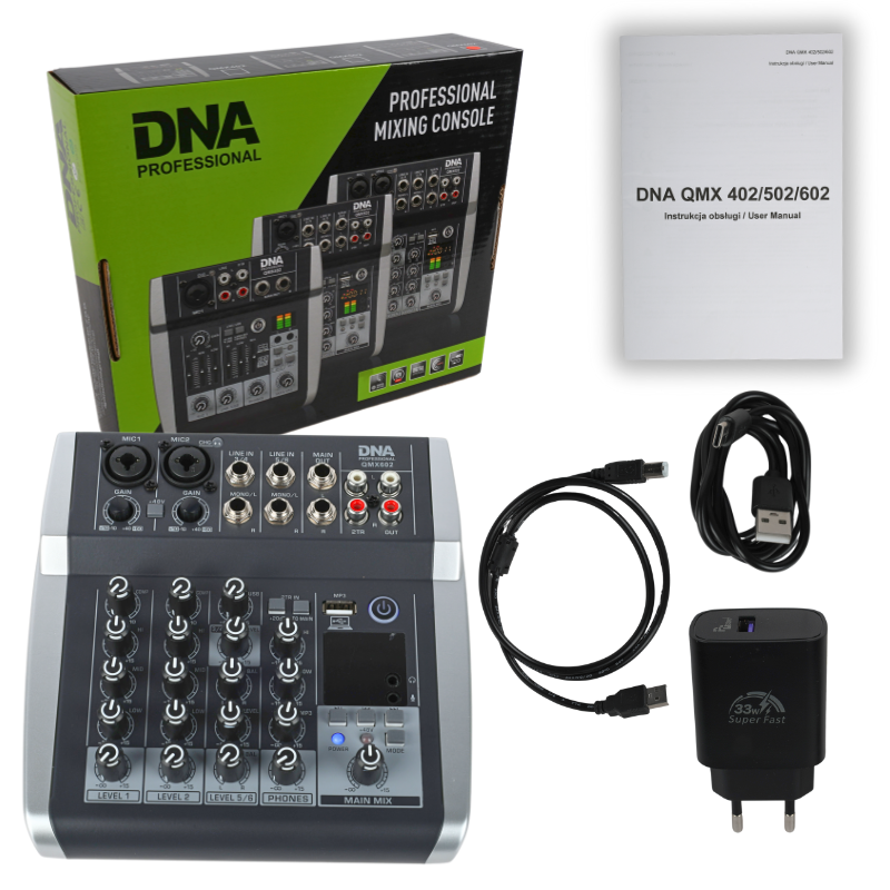 DNA QMX602 Äänimikseri 6 Kanaler