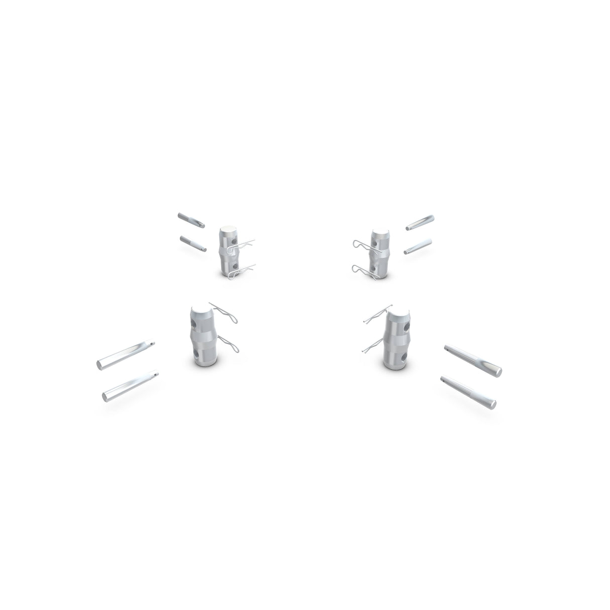 QTB -kokoonpano asettaa ristikko 4 munaa, 8 nastaa ja 8 neulaa