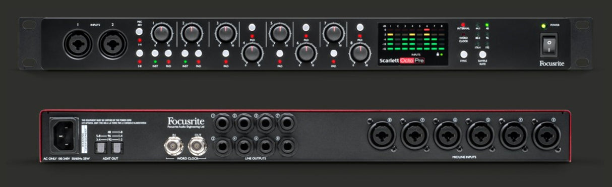 Focusrite Scarlett Octopre Mikrotonit Preamp