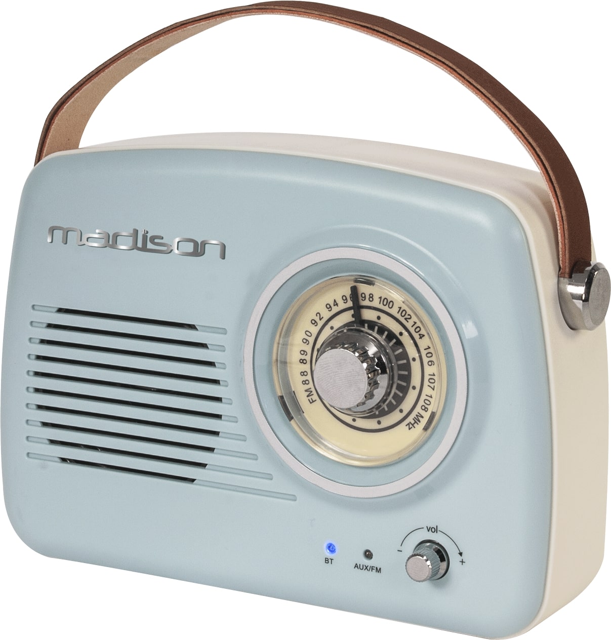 Madison retro radio Bluetoothilla, vaaleansininen