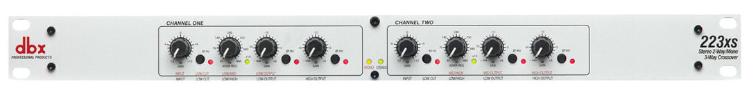 dbx 223XS Stereo 2-Way/Mono 3-Way Crossover (2-tie/Mono 3-tie)