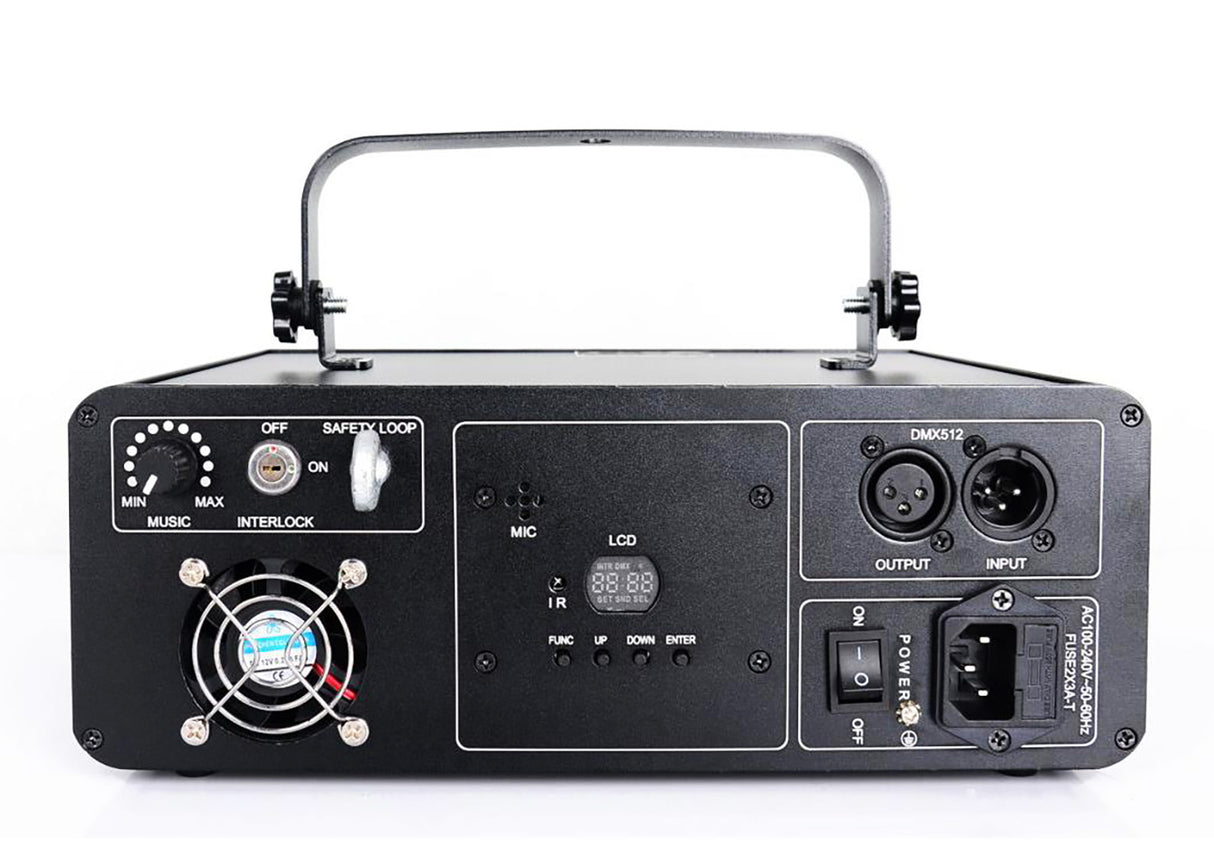 Ibiza Laservalo DMX:llä (RGB, 500MW)