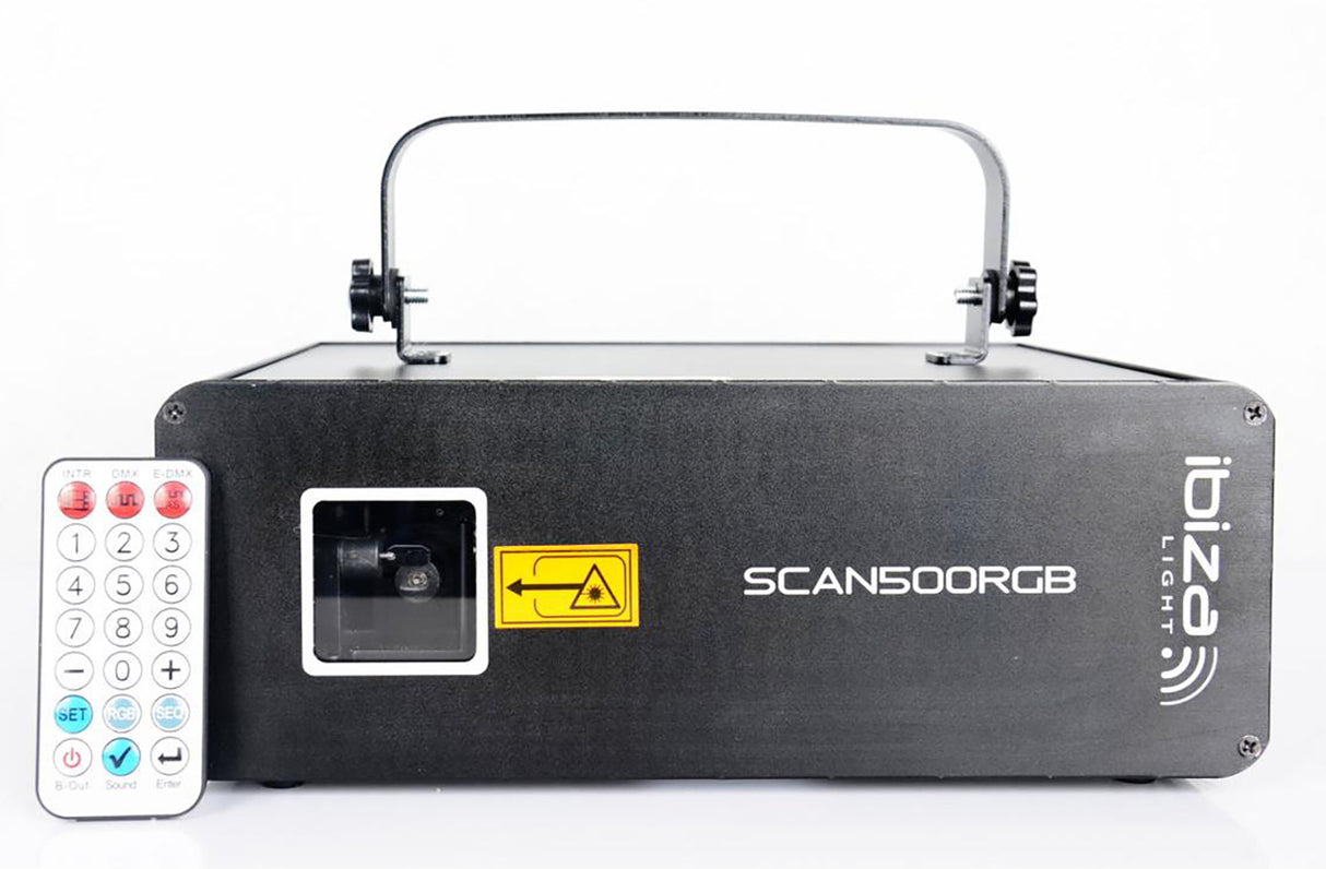 Ibiza Laservalo DMX:llä (RGB, 500MW)