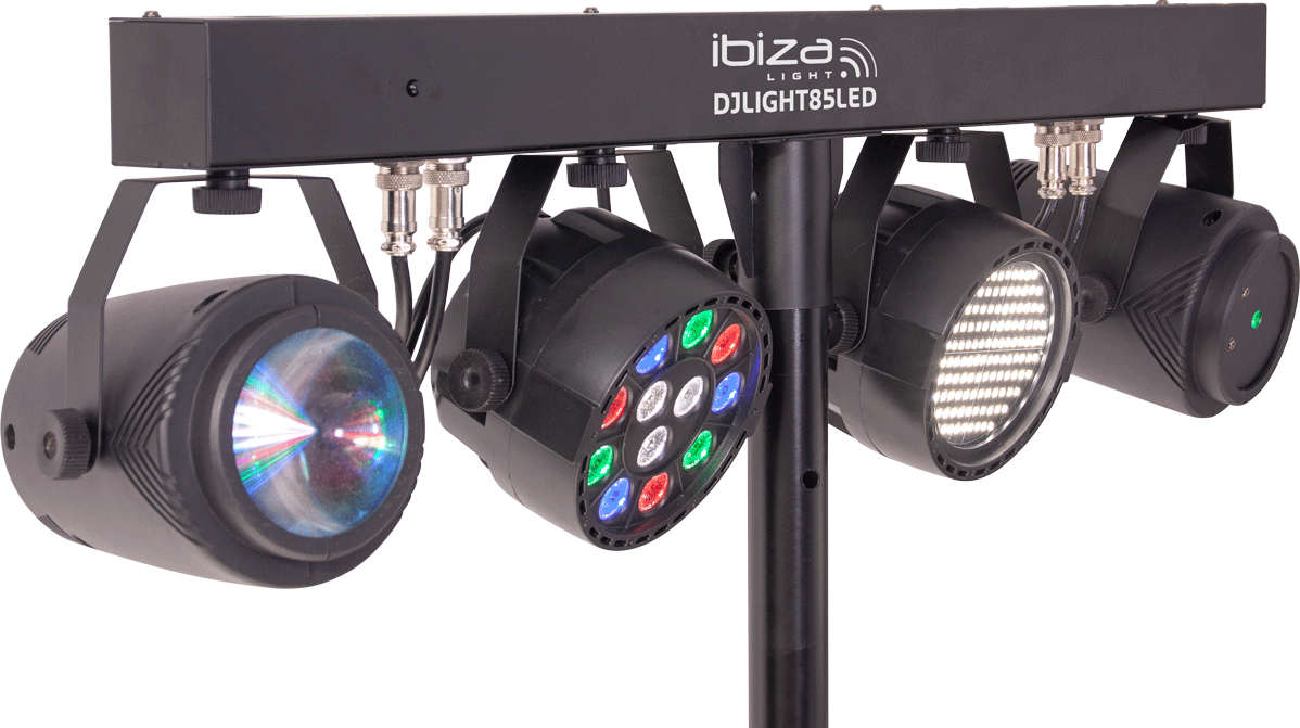 Ibiza LED-valopalkki Moonflower, Laser ja Strobe