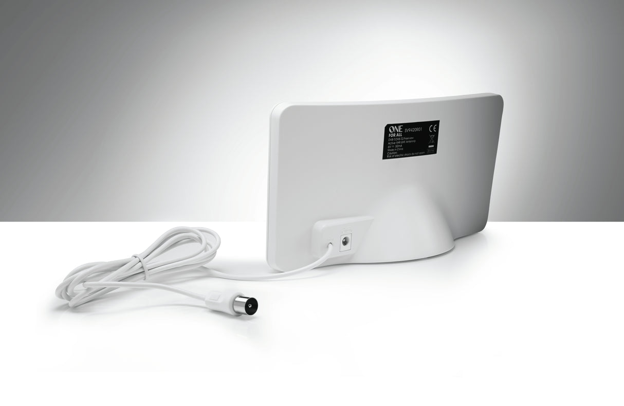 TV ja DAB+ antenni sisätiloissa (valkoinen)