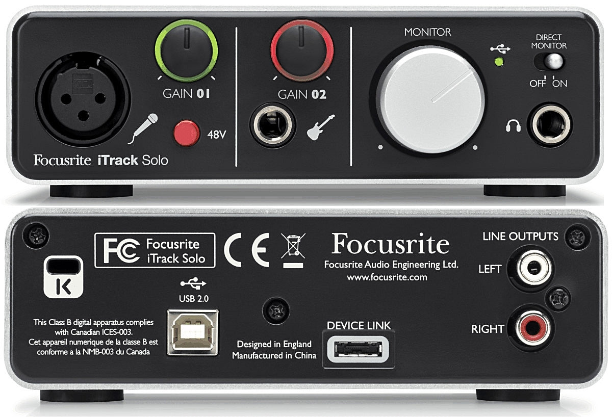 Focusrite iTrack Solo Lightning -äänikortti