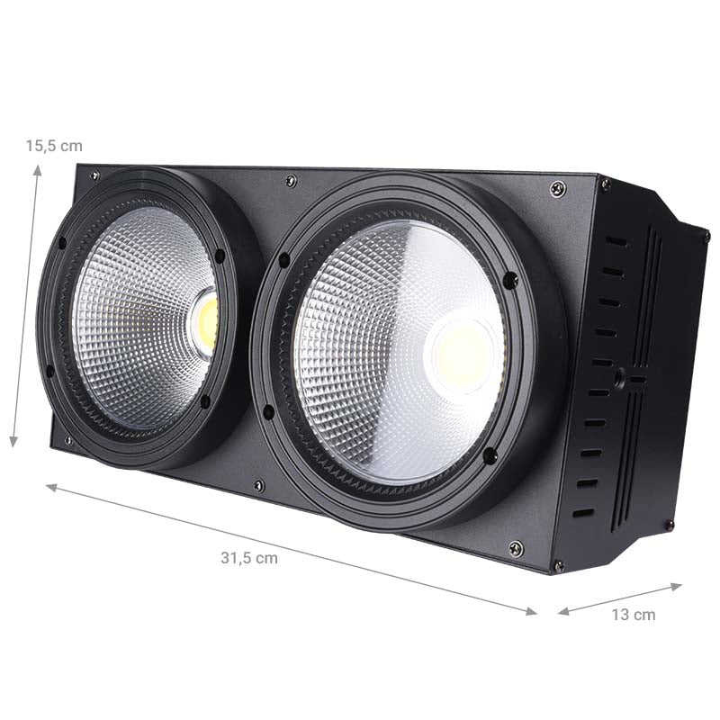 LIGHT4ME BLINDER LED 2x100W scenebelysningseffektlys strobe