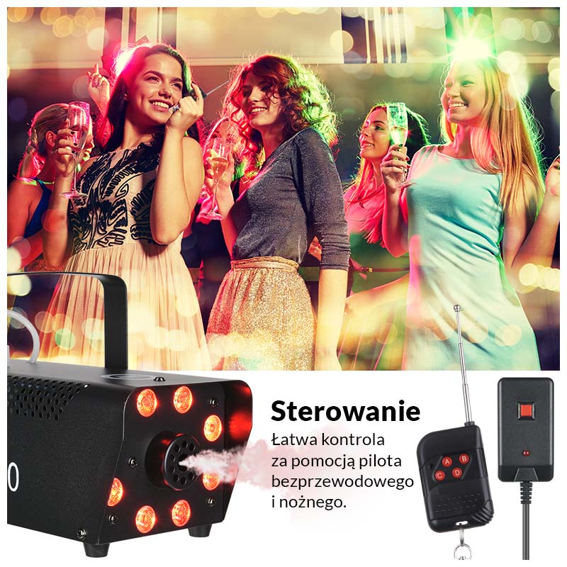 Light4Me Fog 500 LED Fog Machine 500W RGB LED-valolla