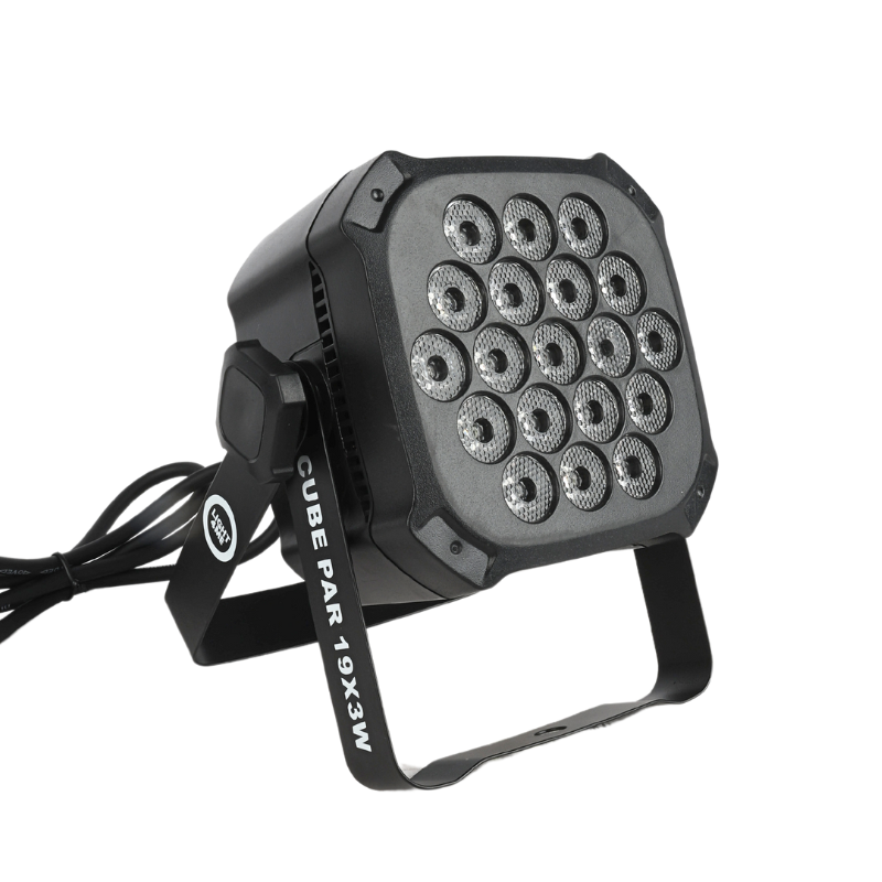 Light4Me Cube PAR 19x3W RGBW LED PAR-kohdevalo