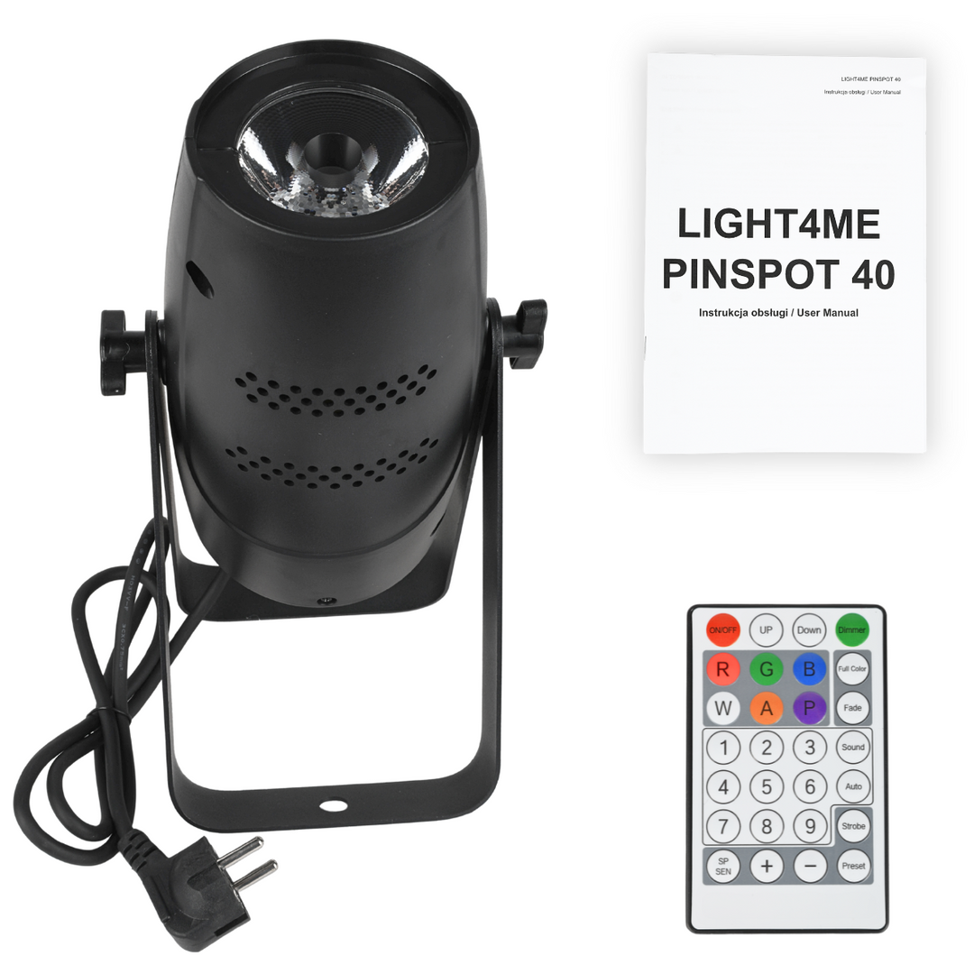 Light4Me Pinspot-valo 40 Watt RGBW