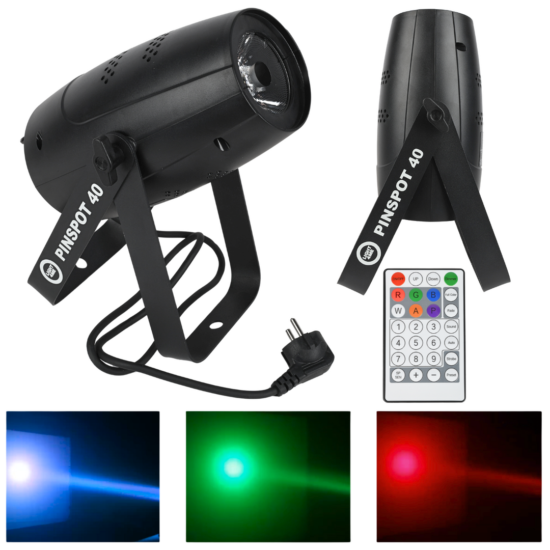 Light4Me Pinspot-valo 40 Watt RGBW