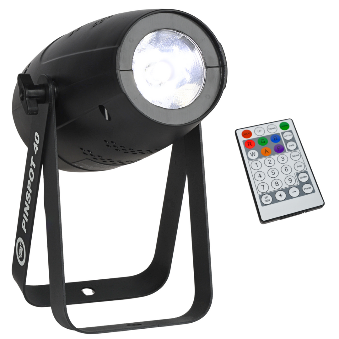 Light4Me Pinspot-valo 40 Watt RGBW