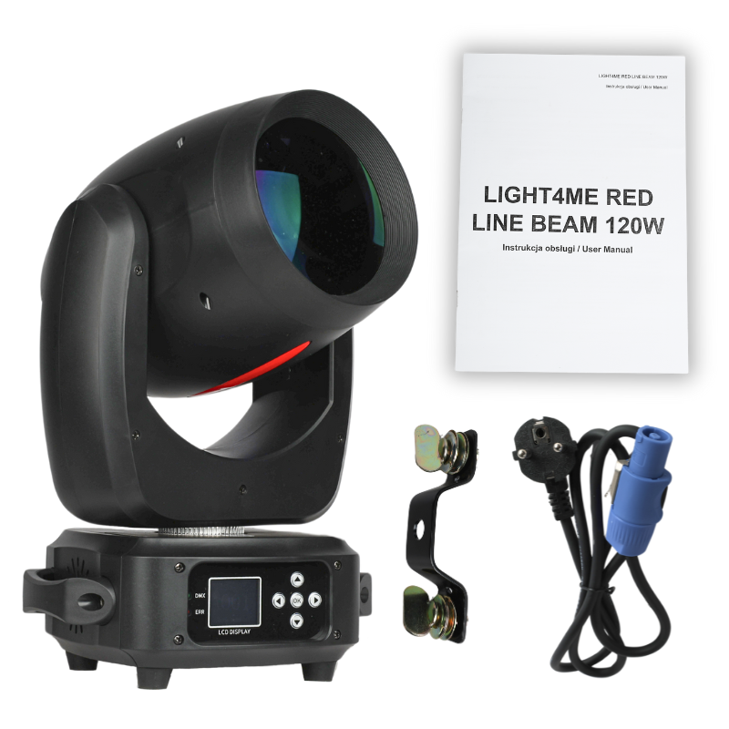 LIGHT4ME RED LINE BEAM 120W LED moving head -akseli