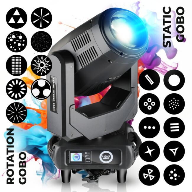 LIGHT4ME VENOM HYBRID 280W hybridiliikkuva pää