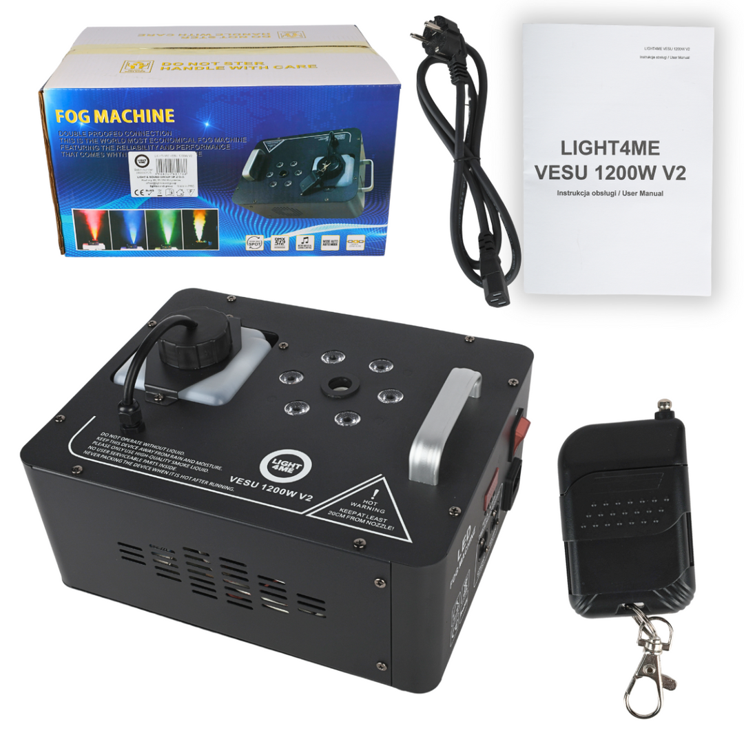 Light4Me VESU 1200W V2 Vertikaalinen Fog Machine med RGB LED
