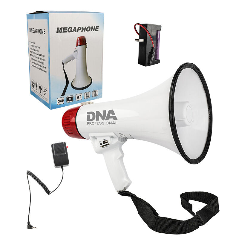 DNA MEGA1 megafoni 30W, jossa Bluetooth, USB, AUX & MicroSD
