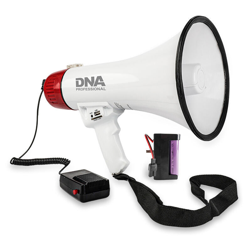 DNA MEGA1 megafoni 30W, jossa Bluetooth, USB, AUX & MicroSD