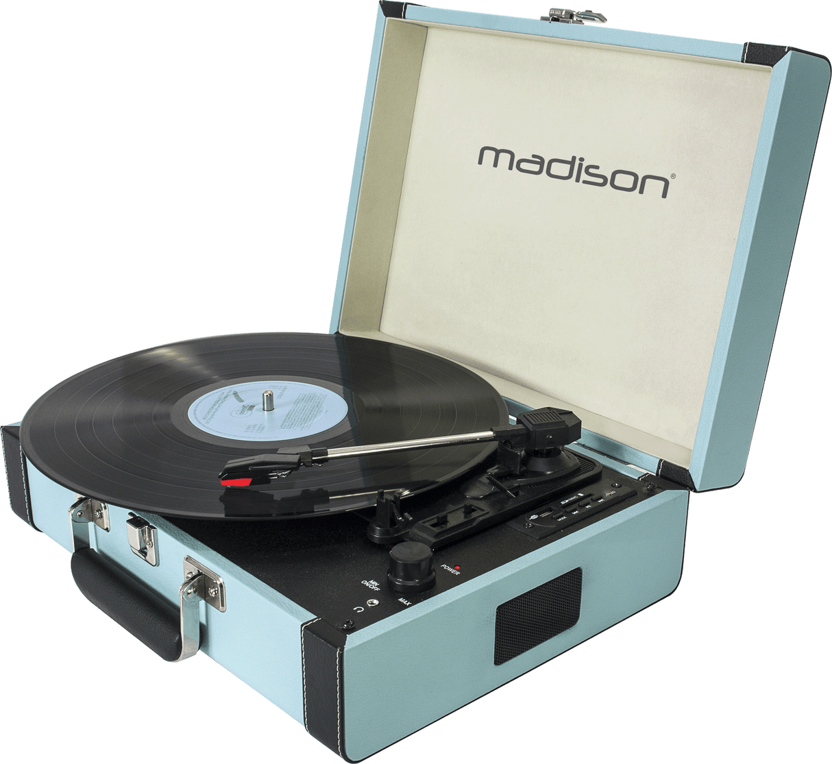 Madison Vintage Levysoitin Bluetoothilla (Vaaleansininen)