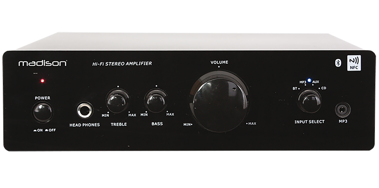 MAD1000 HI-FI-vahvistin ja Bluetooth (2x50W)