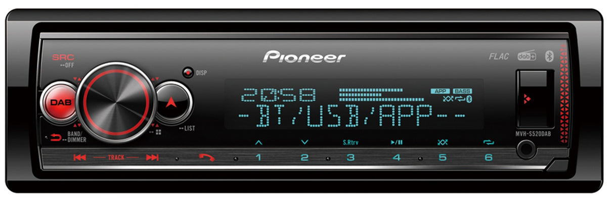 Pioneer MVH-S520DAB Bluetooth, DAB+ radio