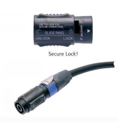 Neutrik NL4MMX Lukittava 4-napainen speakON-sovitin