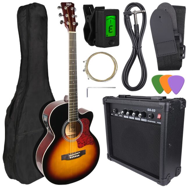 V-TONE EAG SET SB elektroakustiset kitarat + kitaravahvistin, Sunburst