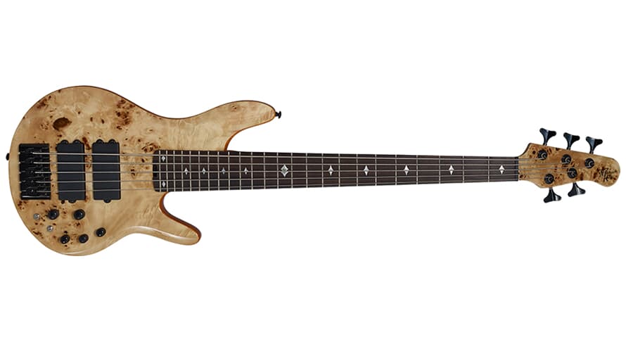 Michael Kelly Pinnacle 5 viisijousinen sähköbasso, Natural Burl