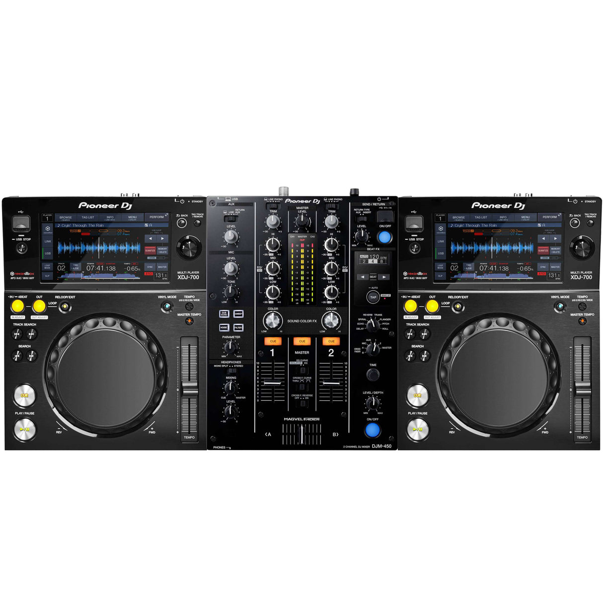 Pioneer DJ DJM-450 + XDJ-700 -paketti