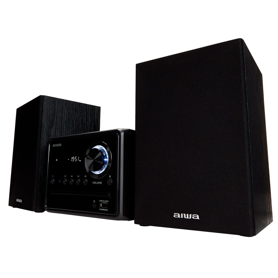 AIWA MCBT-350 Micro Hi-Fi -järjestelmä 20 W Bluetoothilla, CD:llä, FM:llä ja USB:llä