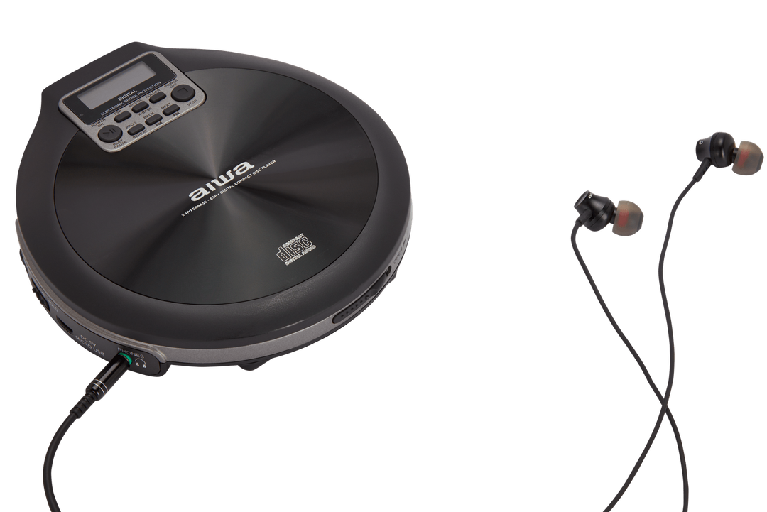 AIWA PCP-850 kannettava CD-soitin – MP3 ja Anti-Shock, musta
