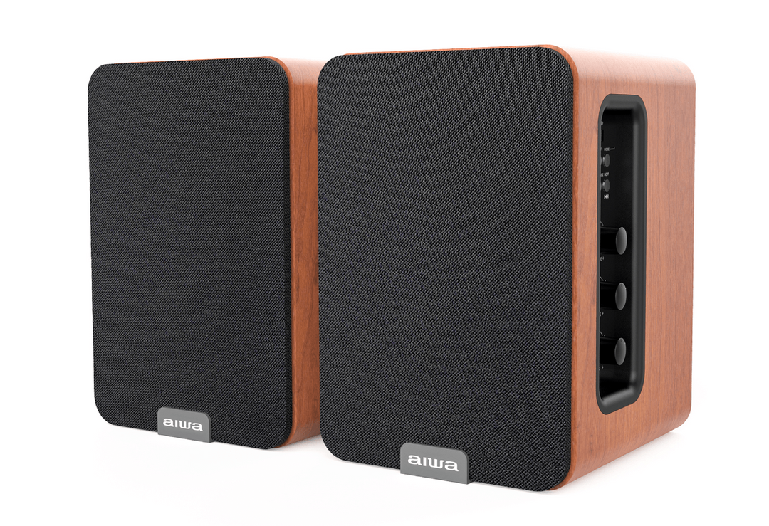 AIWA SPA-200 aktiiviset Bluetooth-kaiuttimet, ruskeat