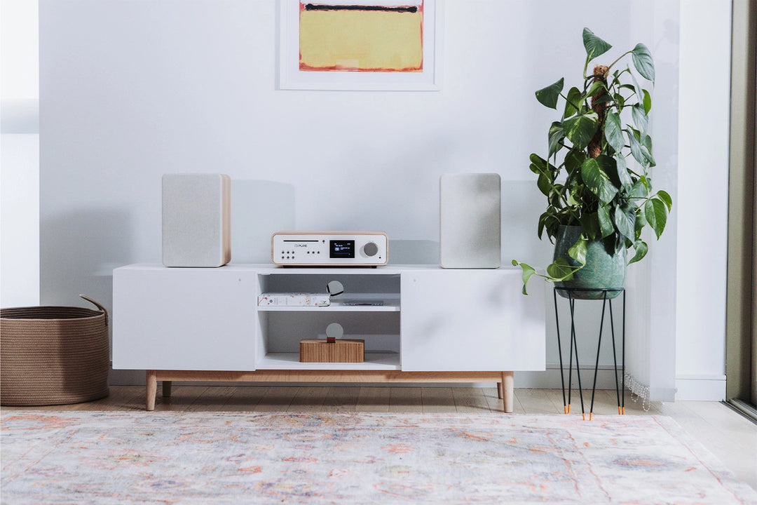 Pure Classic Stereo Hi-Fi System – DAB+, CD, Bluetooth, 100W, Egetræ