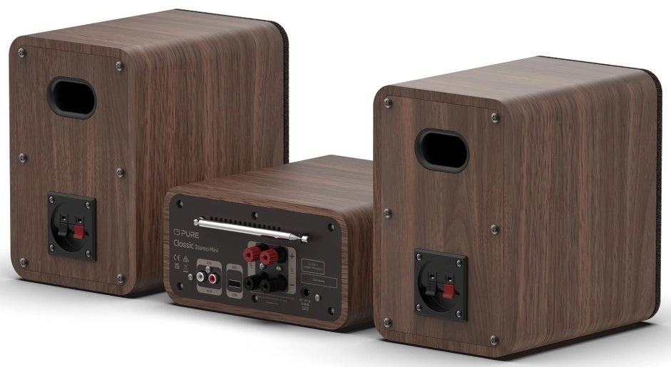 Pure Classic Stereo Mini Hi-Fi System – DAB+, CD, Bluetooth, 40W, Valnød