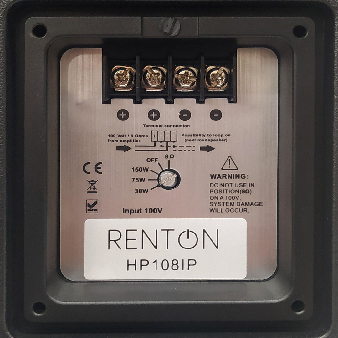 Renton HP108IP Proline 8" passiivinen asennuskaiutin 150W IP65 – Black