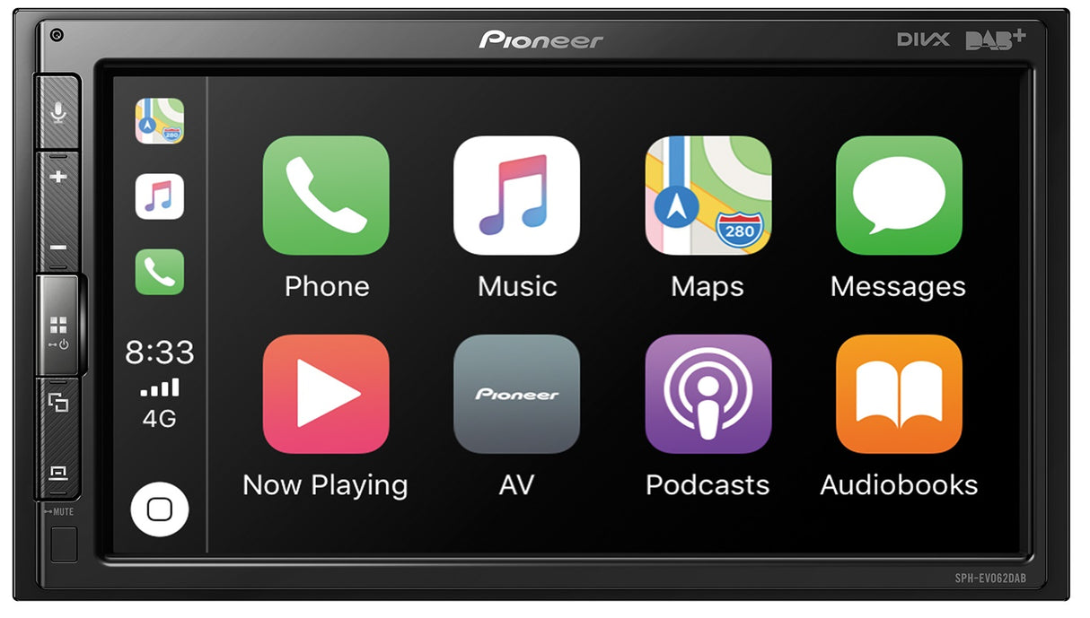 Pioneer SPH-EVO62DAB-Uni 1-DIN-autostereo, jossa on Apple CarPlay , DAB ja Bluetooth