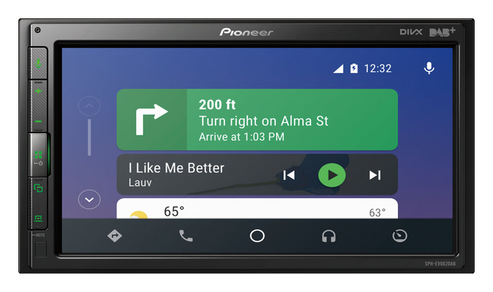 Pioneer SPH-EVO62DAB-Uni 1-DIN-autostereo, jossa on Apple CarPlay , DAB ja Bluetooth