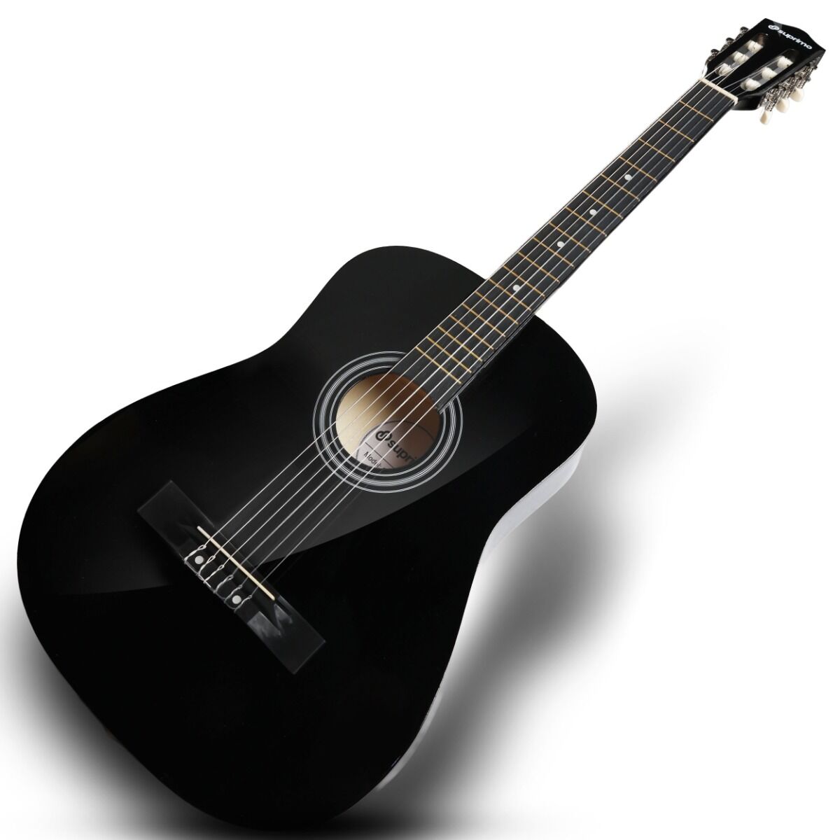 Suprimo CGS2 BK Klassisk Guitar 4/4 – Sort Begyndersæt