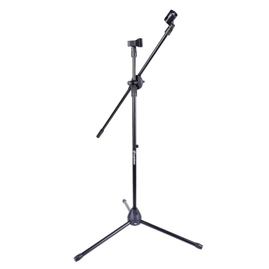 mikrotonit statiiv M1 med Boomarm til 2 mikrofoner – Sort