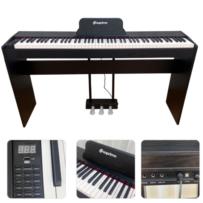 Suprimo SDP88 BK Digitaalipiano 88 painotetuilla koskettimilla, Sort