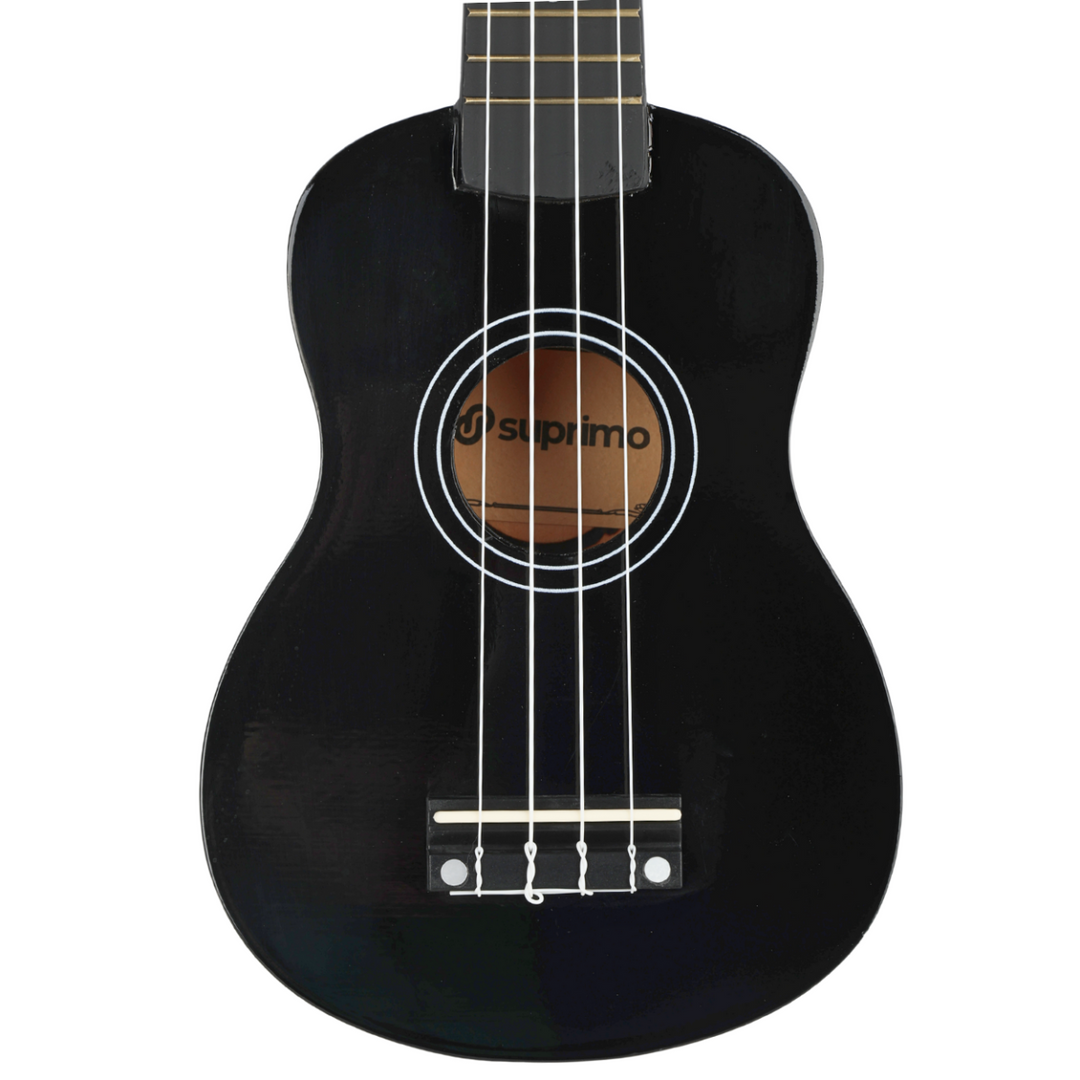 Soprano-ukulele, musta