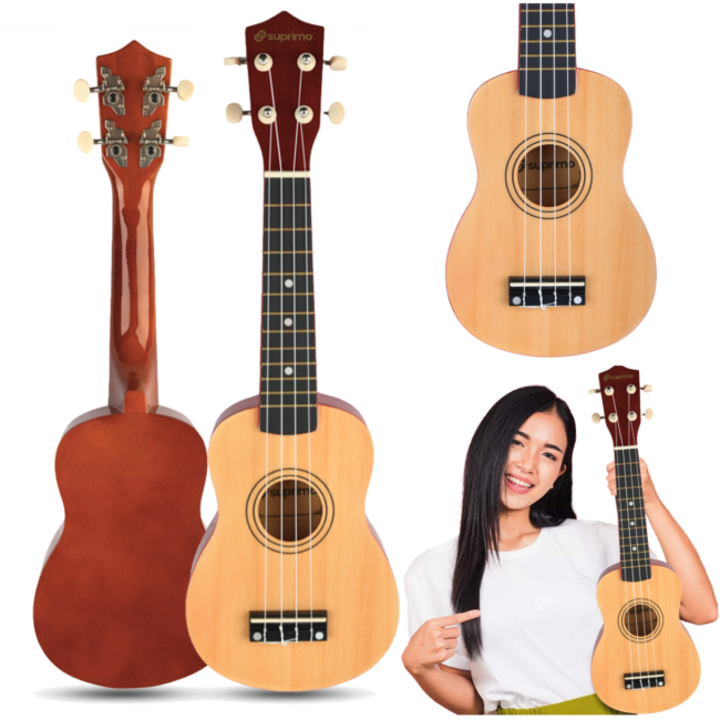 Soprano-ukulele; luonnollinen puu