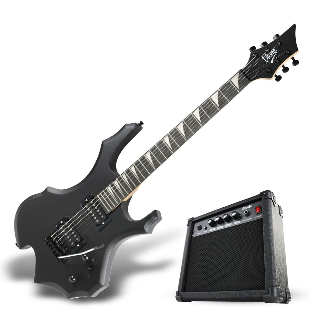 V-TONE EGS 39 MBK elektrisk guitarpakke 4/4, sort -> V-TONE EGS 39 MBK sähköinen kitarapaketti 4/4, musta
