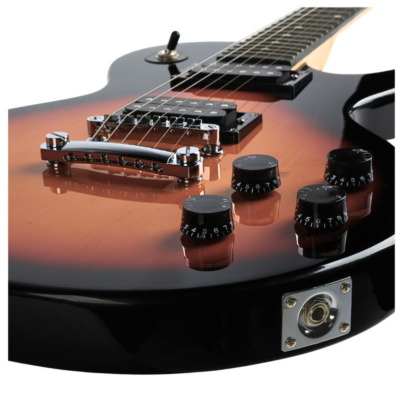 V-Tone ESLP39 SB 4/4 Les Paul sähkökitara-sarja vahvistimen kanssa, Sunburst