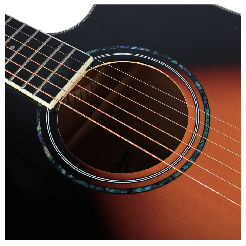 V-TONE VEAG1 CE VS elektro-akustinen kitarat 4/4 dreadnought cutaway sunburst