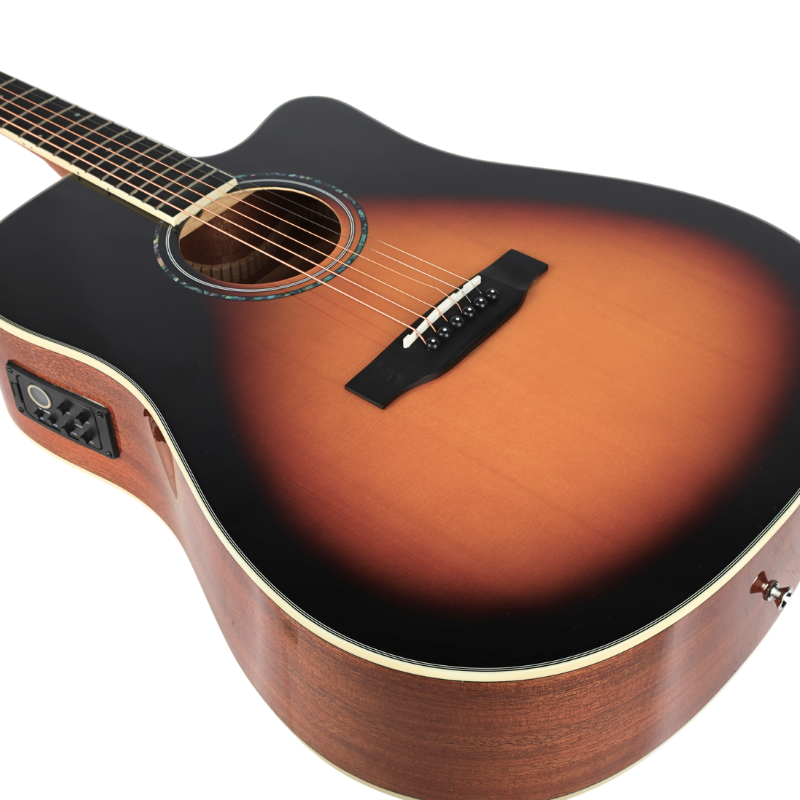V-TONE VEAG1 CE VS elektro-akustinen kitarat 4/4 dreadnought cutaway sunburst