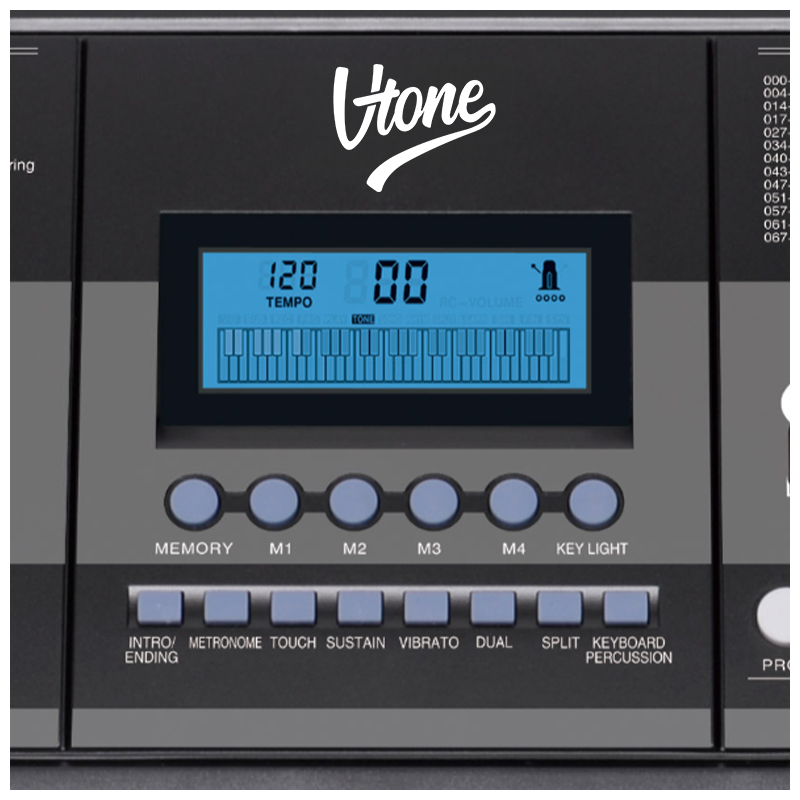 V-TONE VK-500 61L Kosketinsoittimet – 61 Tangenter med LED Læringsfunktion til Børn og Begyndere