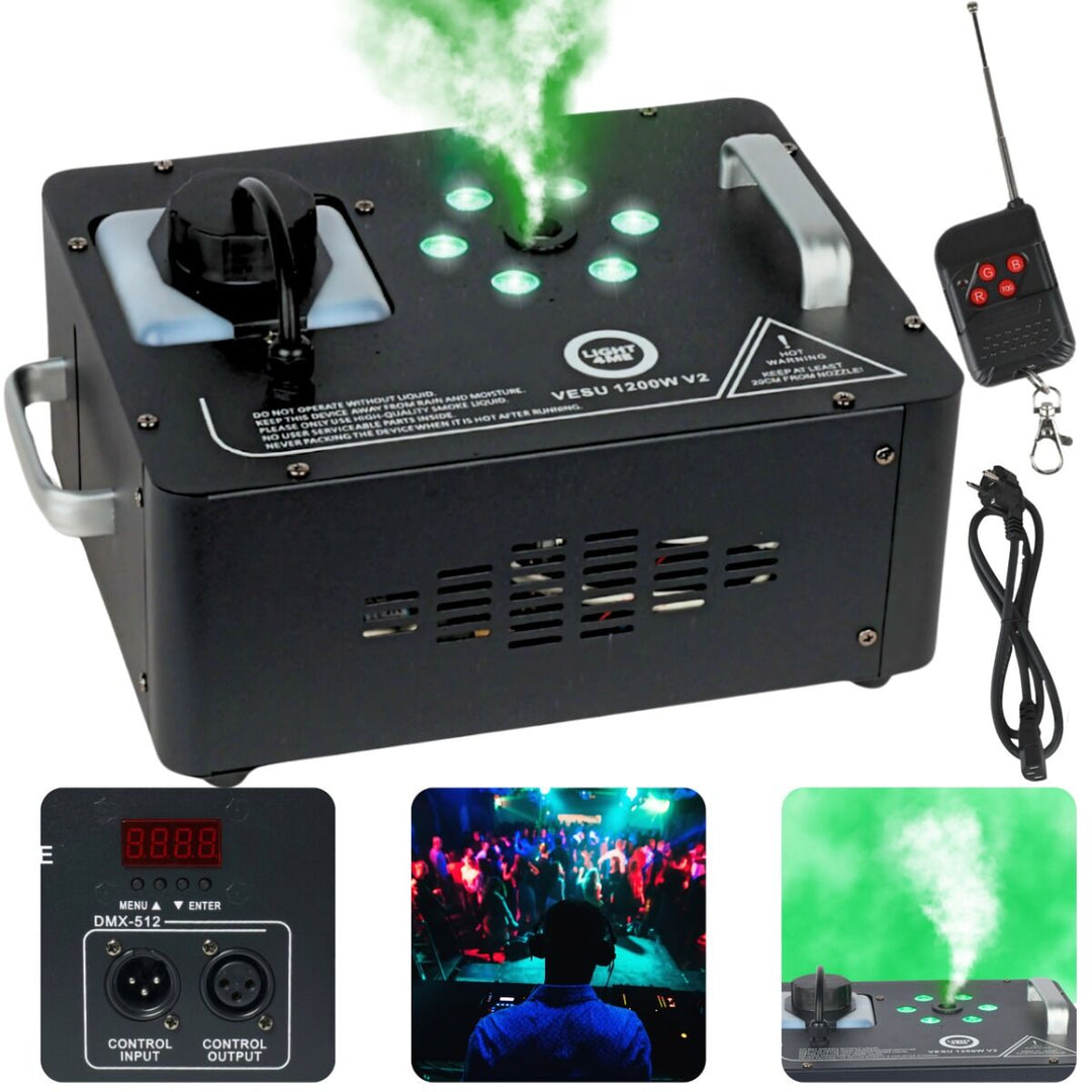 Light4Me VESU 1200W V2 Vertikaalinen Fog Machine med RGB LED
