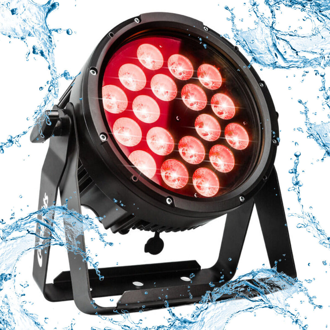 Evolights Glacier 18 LED PAR IP65 – 18 x 12 W RGBWA-UV