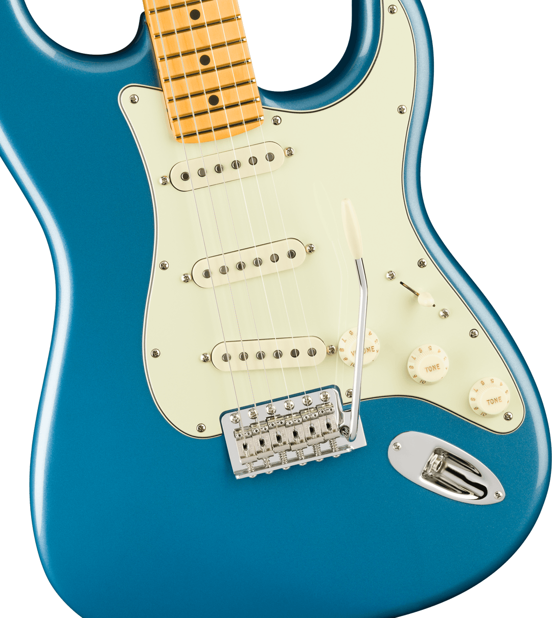 Fender American Professional Classic Stratocaster, vaahteraotelauta, haalistunut Lake Placid Blue