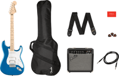 Fender Squier Sonic Stratocaster El-Guitar Start -paketti (musta)